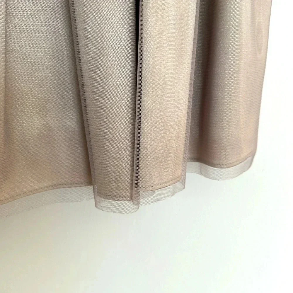NWT David's Bridal Champagne One Shoulder Party Dress Sz 4 - Picture 4 of 7